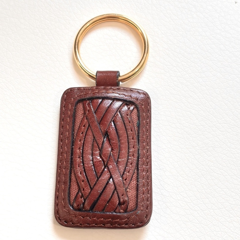 Vintage leather key ring